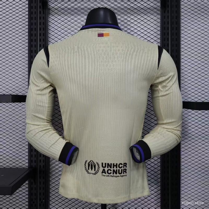 Version 25/26 Barcelona Away Long Sleeve Jersey
