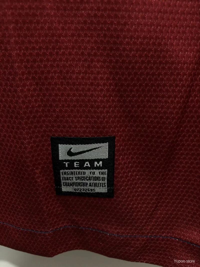 Retro 08/09 Long Sleeve Barcelona Home Champions Version Soccer Jerse