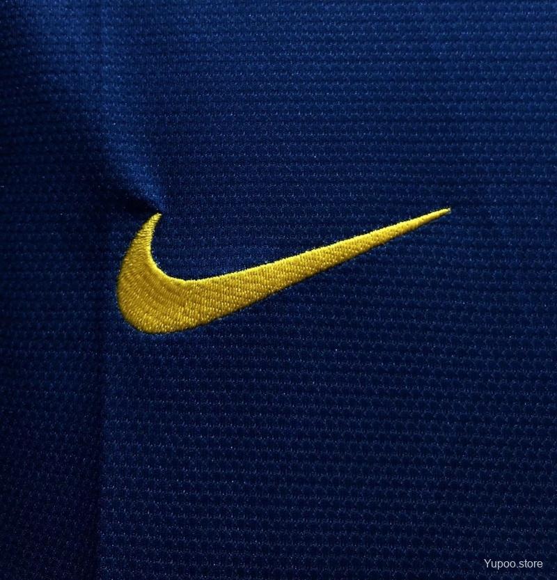 Retro 08/09 Long Sleeve Barcelona Home Champions Version Soccer Jerse