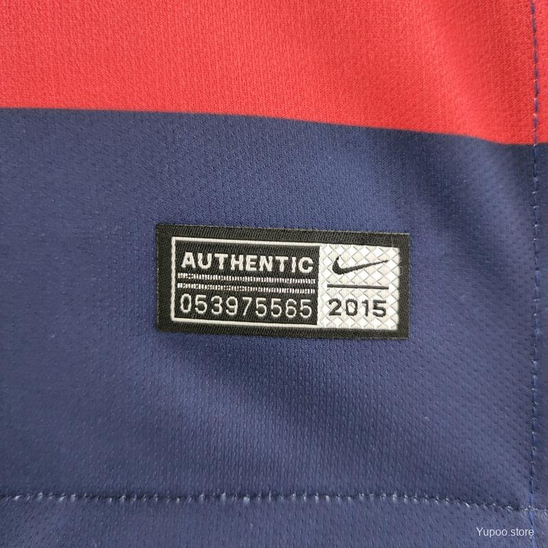 Retro 15/16 Barcelona Home Soccer Jersey