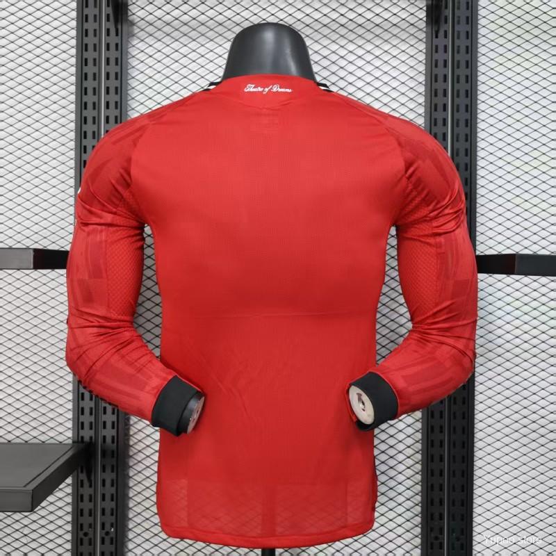 Version 25/26 Manchester United Long Sleeve Home Jersey