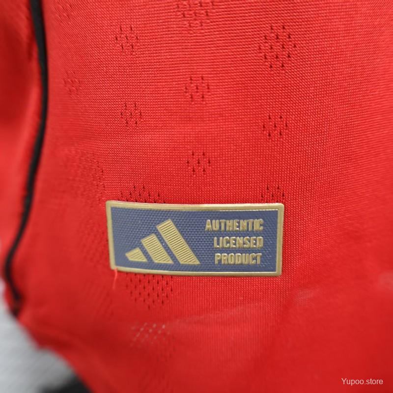 Version 25/26 Manchester United Long Sleeve Home Jersey