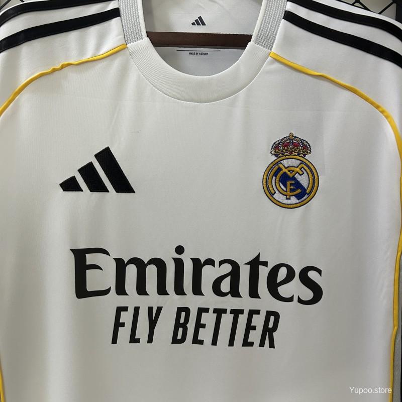 25/26 Real Madrid Home Long Sleeve Jersey