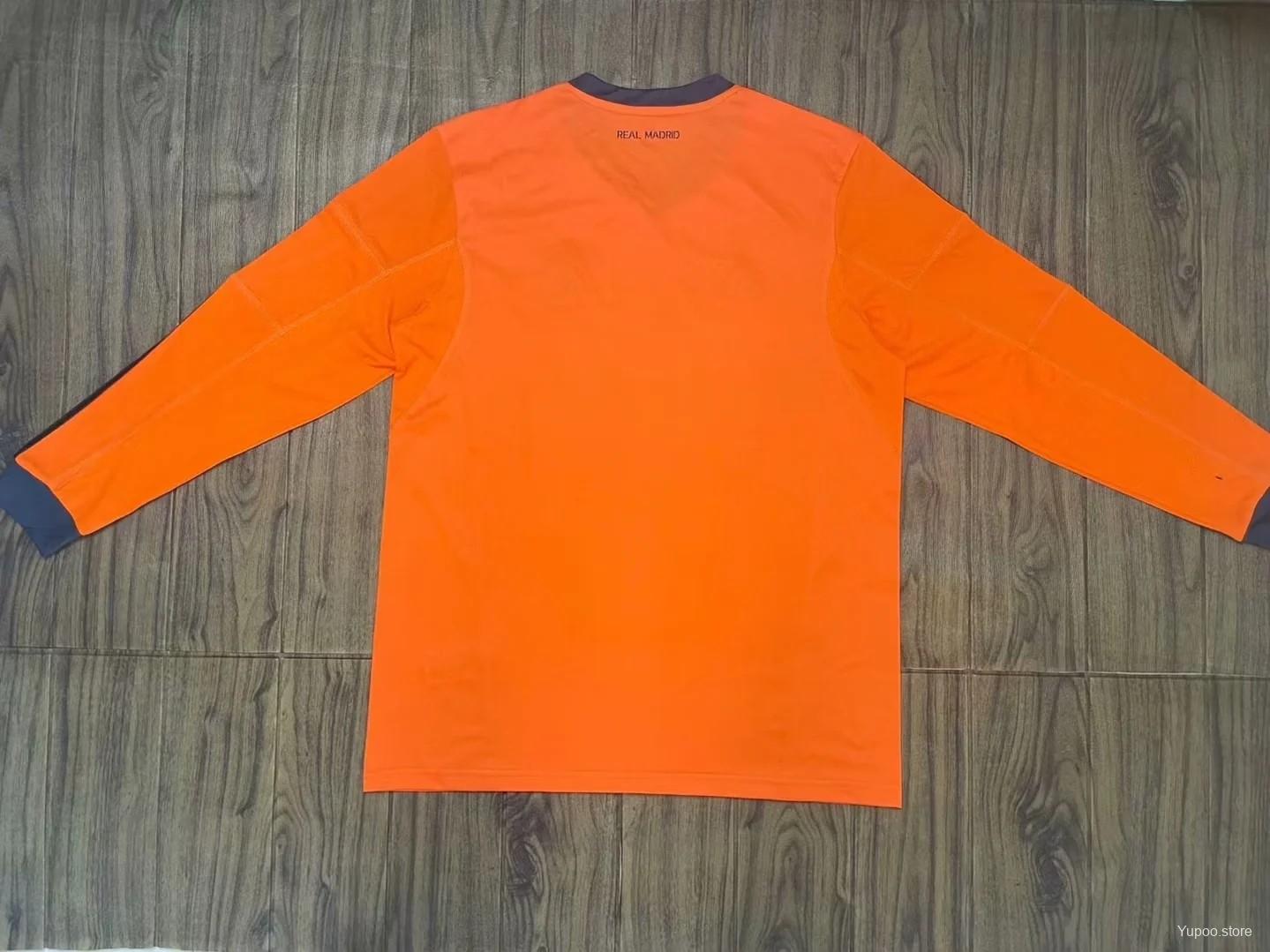 Retro 13/14 Real Madrid Third Orange Long Sleeve Jersey