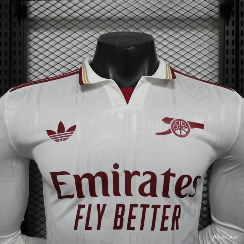 Version 25/26 Arsenal Third Long Sleeve White Jersey